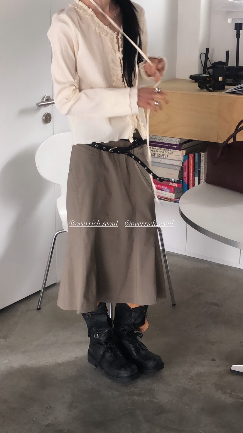 OVER RICH韓國代購女士新品職業休閑熱賣人氣時尚推薦長裙OVER RICH長裙
