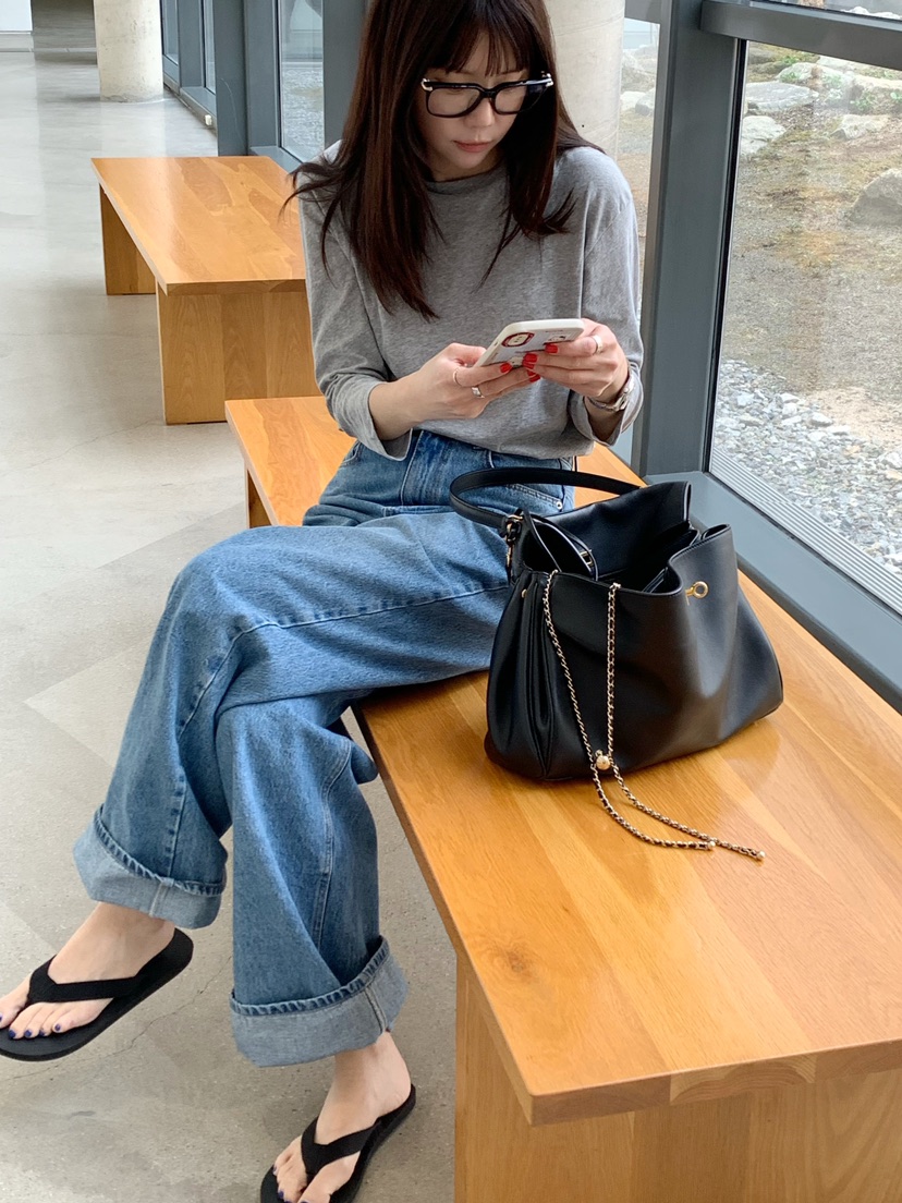 COURGETTE韓國代購女士新款人氣休閑26春夏職業熱賣長袖T恤COURGETTE長袖T恤