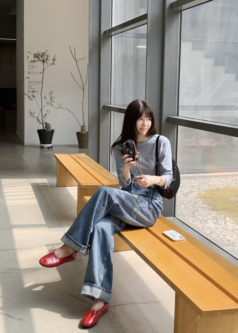 COURGETTE韓國代購女士新款人氣休閑26春夏職業熱賣長袖T恤COURGETTE長袖T恤