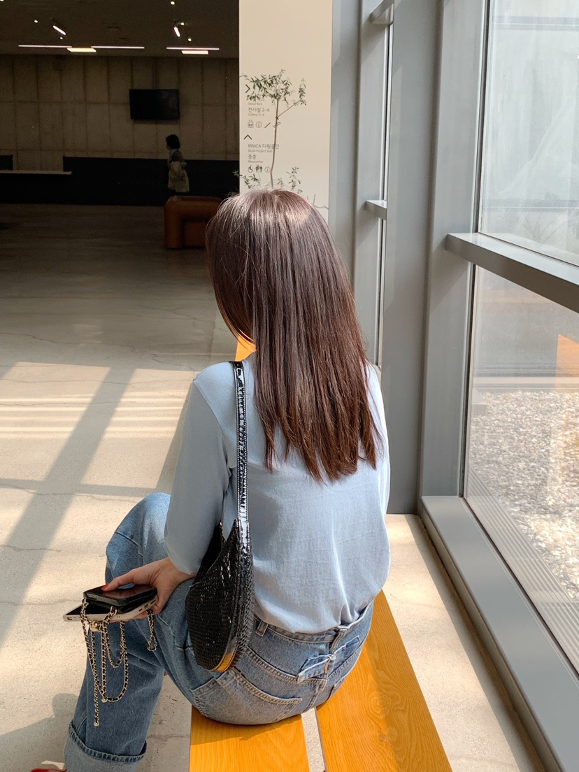 COURGETTE韓國代購女士新款人氣休閑26春夏職業熱賣長袖T恤COURGETTE長袖T恤