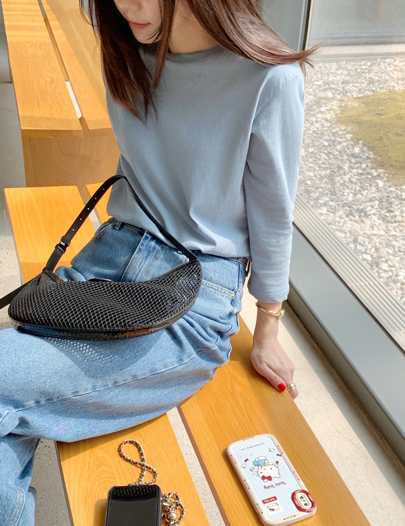 COURGETTE韓國代購女士新款人氣休閑26春夏職業熱賣長袖T恤COURGETTE長袖T恤