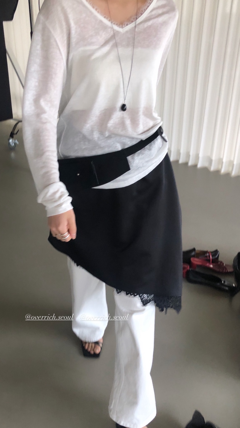 OVER RICH韓國直郵實拍女裝新品推薦人氣時尚半身裙中短裙OVER RICH半身裙/中短裙