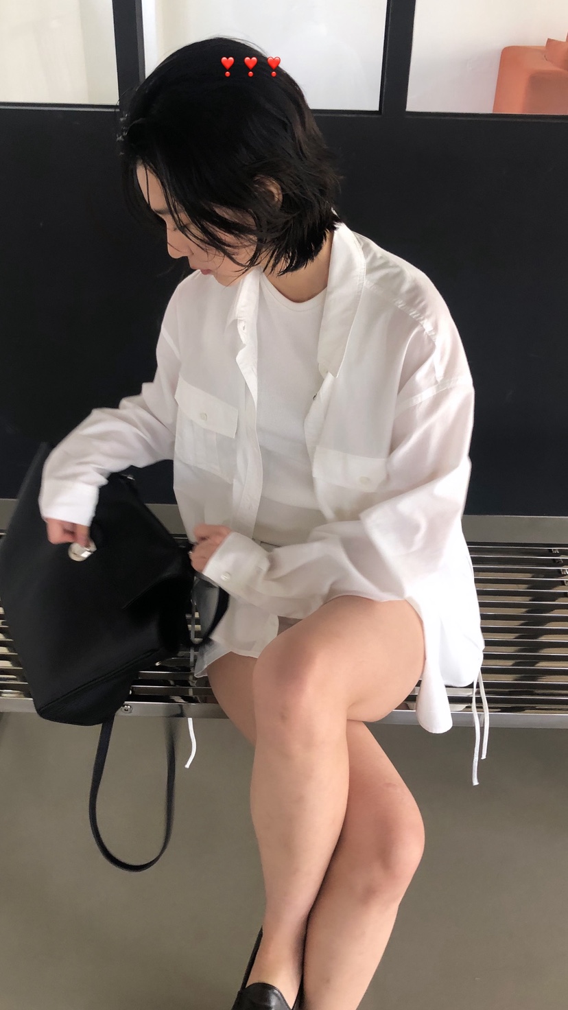 OVER RICH韓國東大門直郵女士新品26春夏襯衫蕾絲衫口袋OVER RICH襯衫/蕾絲衫