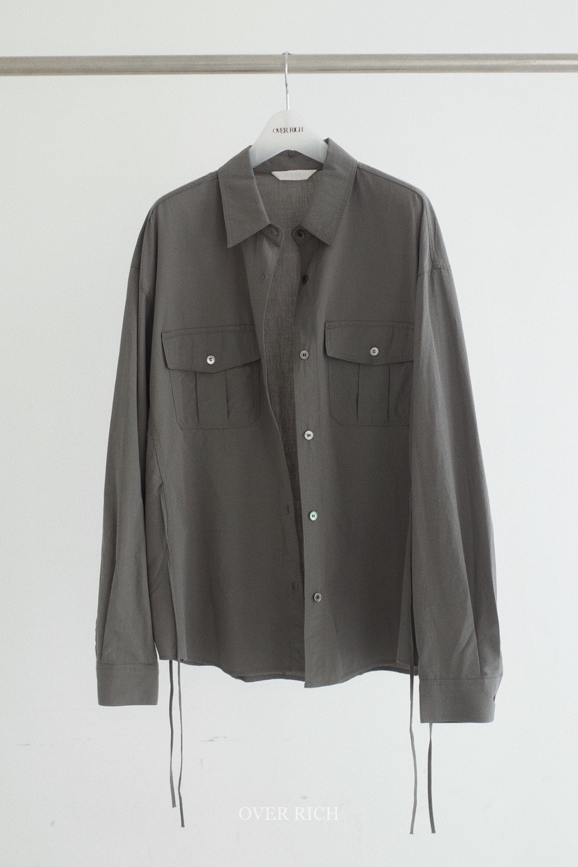 OVER RICH韓國東大門直郵女士新品26春夏襯衫蕾絲衫口袋OVER RICH襯衫/蕾絲衫圖色3