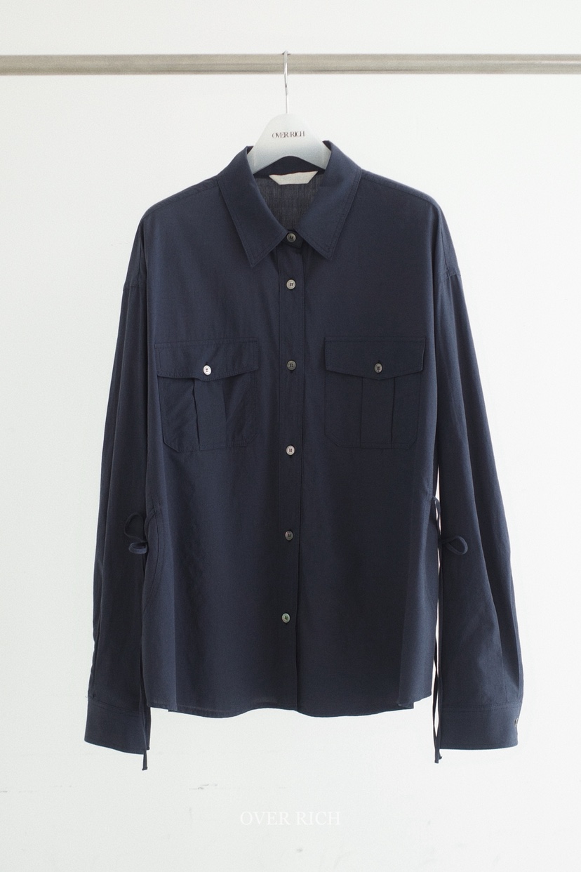 OVER RICH韓國東大門直郵女士新品26春夏襯衫蕾絲衫口袋OVER RICH襯衫/蕾絲衫圖色4