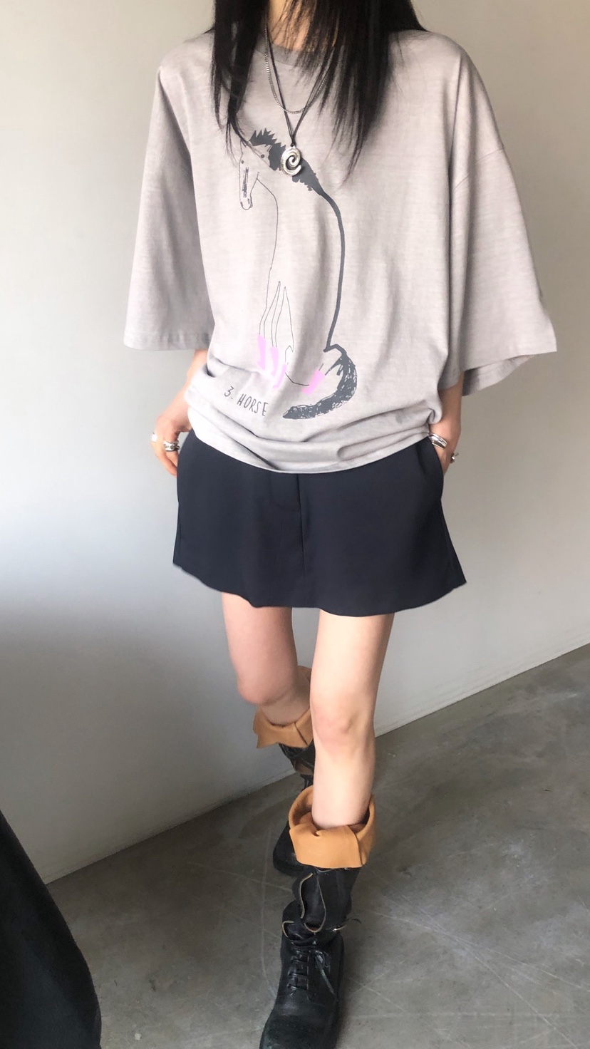 OVER RICH韓國東大門代購女裝新款休閑時尚裙褲不含腰帶OVER RICH裙褲