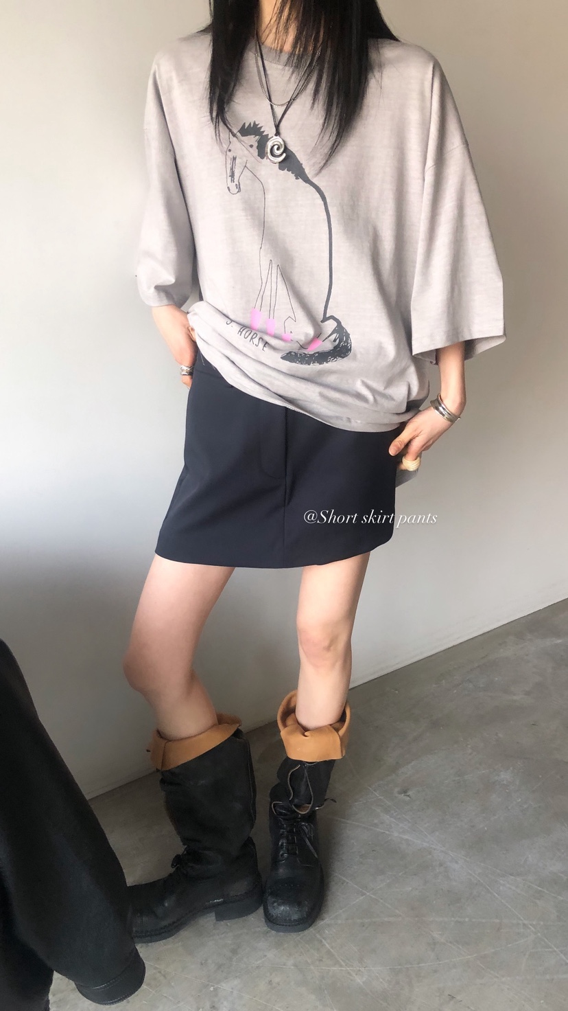 OVER RICH韓國東大門代購女裝新款休閑時尚裙褲不含腰帶OVER RICH裙褲