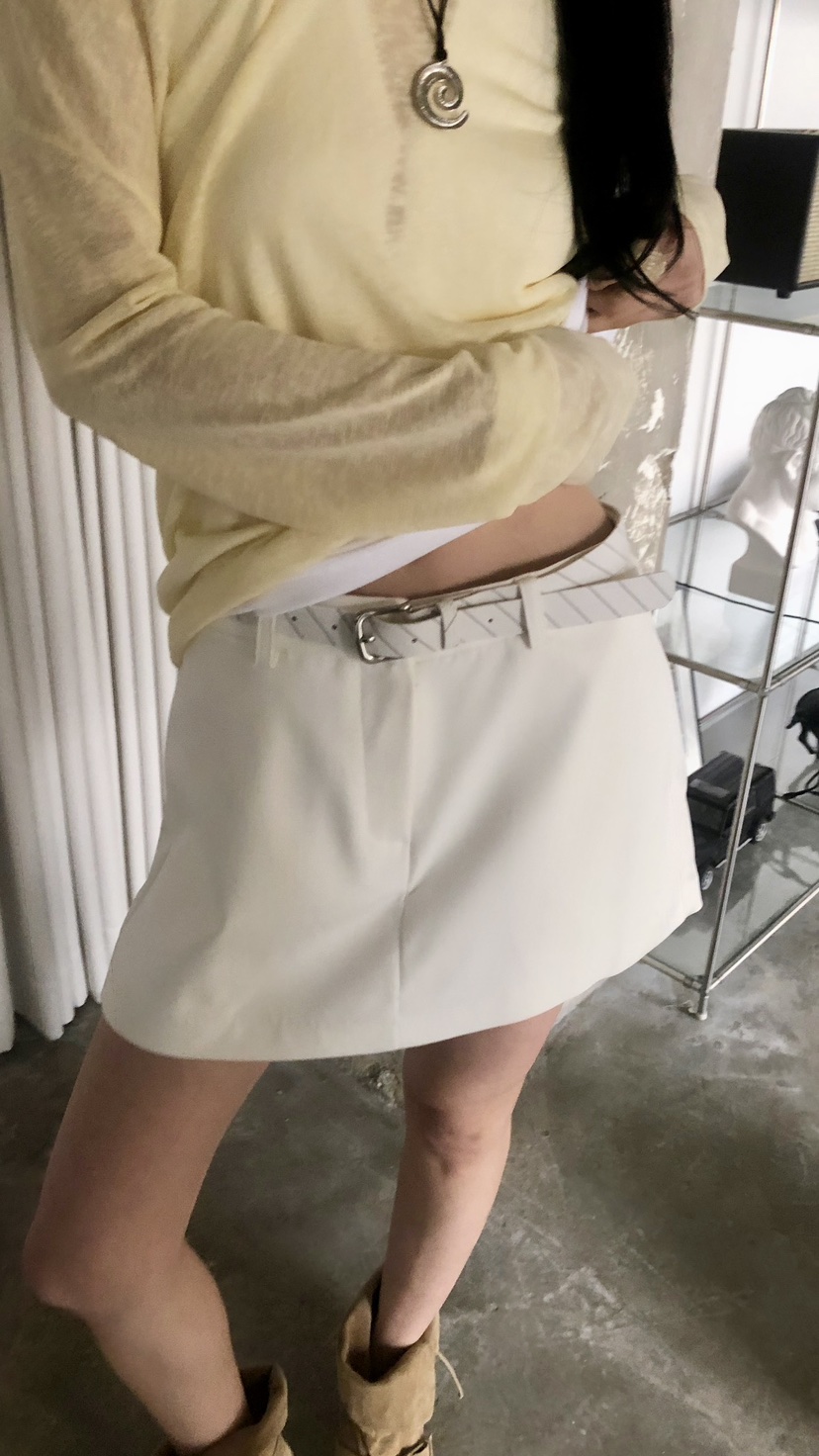 OVER RICH韓國東大門代購女裝新款休閑時尚裙褲不含腰帶OVER RICH裙褲