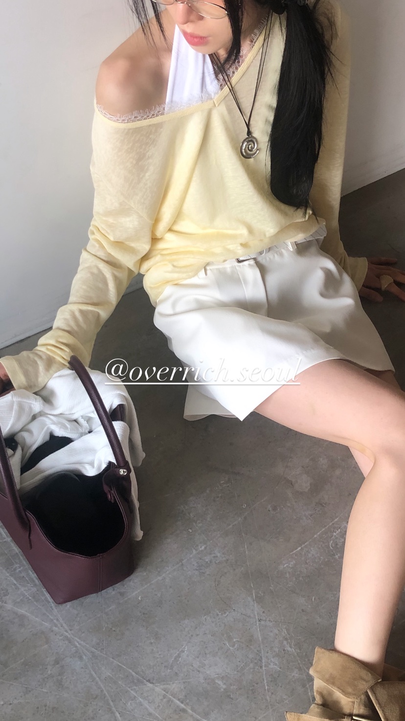 OVER RICH韓國東大門代購女裝新款休閑時尚裙褲不含腰帶OVER RICH裙褲