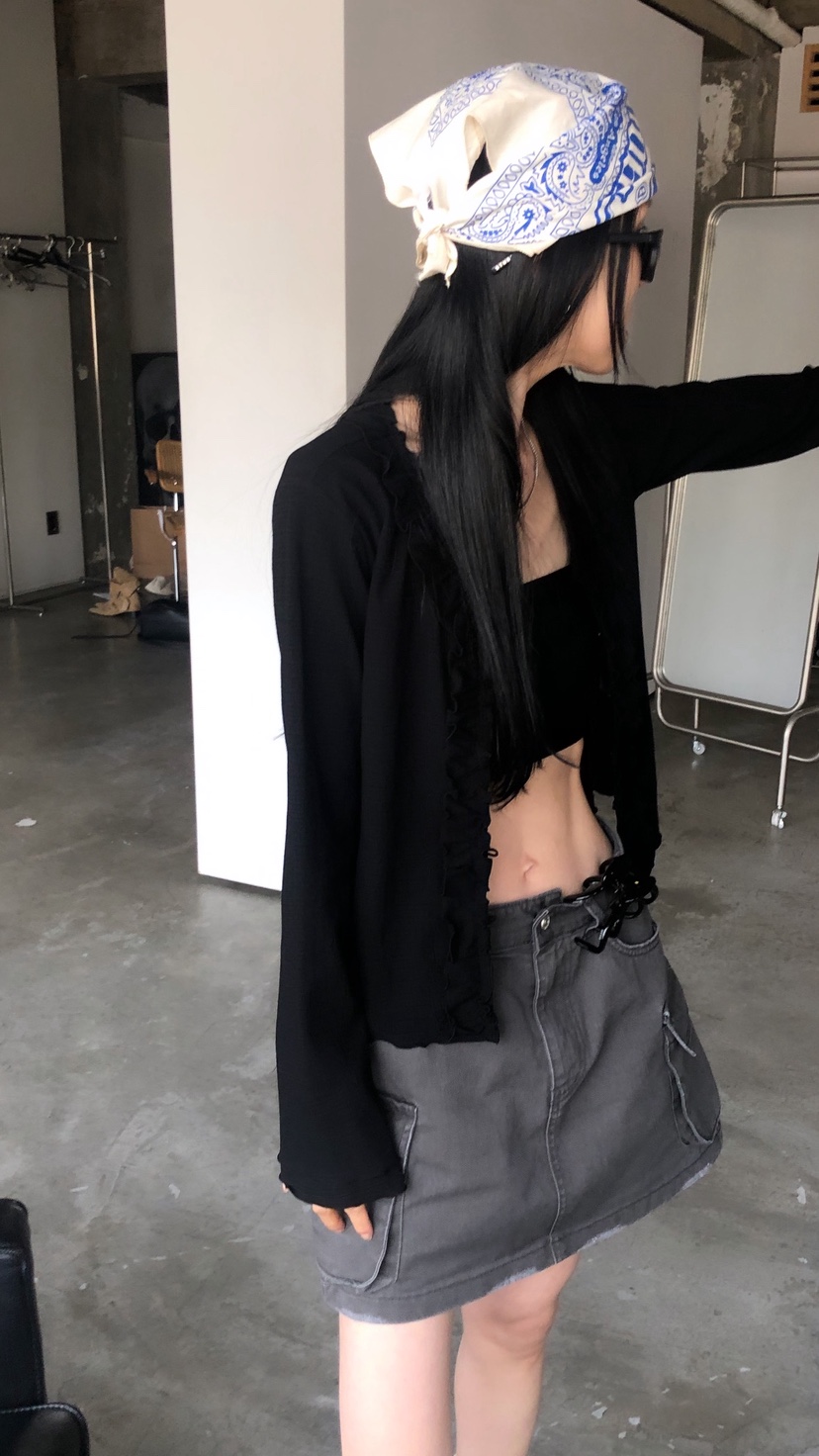 OVER RICH韓國東大門代購女裝新款時尚襯衫蕾絲衫含腰繩OVER RICH襯衫/蕾絲衫