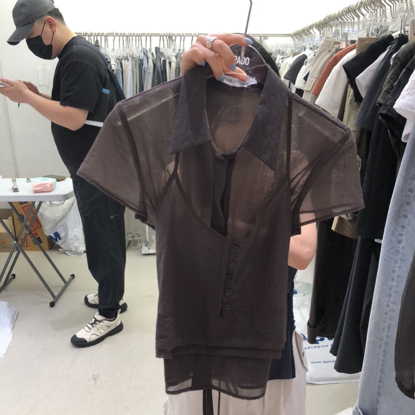 PADO韓國東大門代購女裝新品休閑熱賣26春夏人氣套裝雙層PADO套裝圖色2