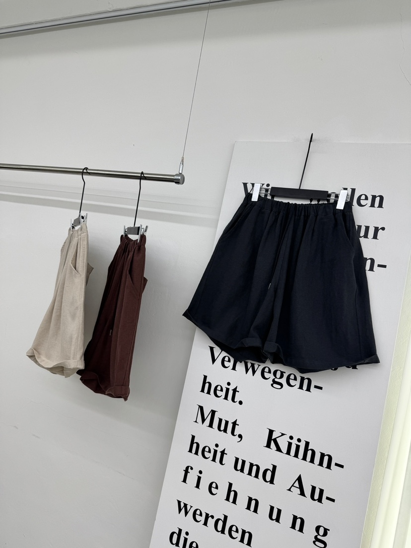 RED-A韓國代購女裝新款時尚休閑職業26春夏熱賣短褲亞麻RED-A短褲