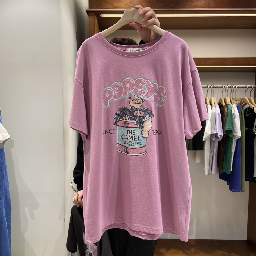THE CAMEL韓國直郵女士新品26春夏T恤大力水手the came_l 家T恤圖色2