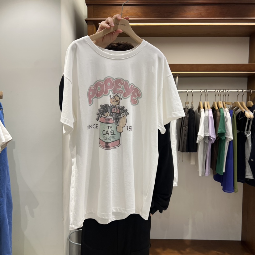 THE CAMEL韓國直郵女士新品26春夏T恤大力水手the came_l 家T恤圖色3