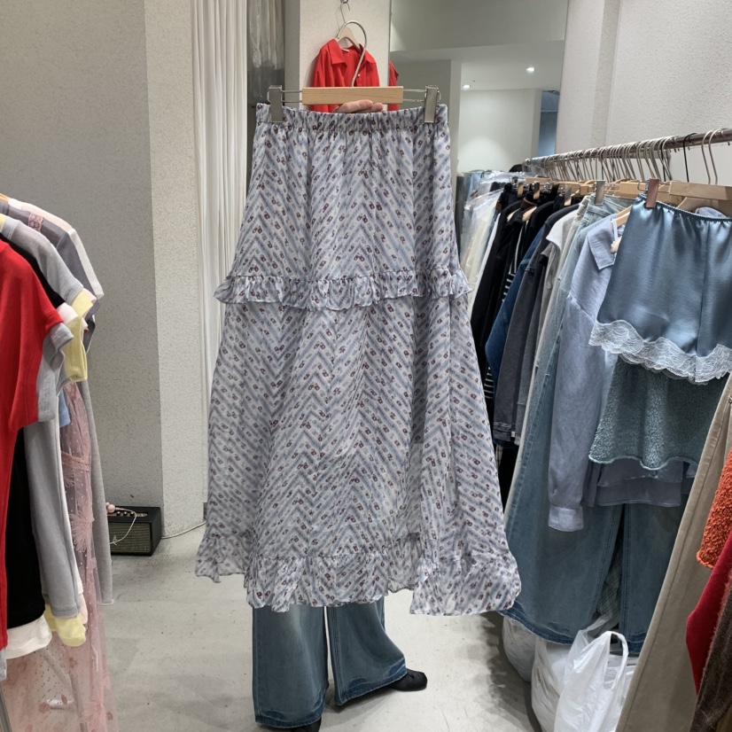 SSEMIENNE韓國直郵女裝新款時尚人氣26春夏推薦職業長裙雪紡SSENIQUE長裙