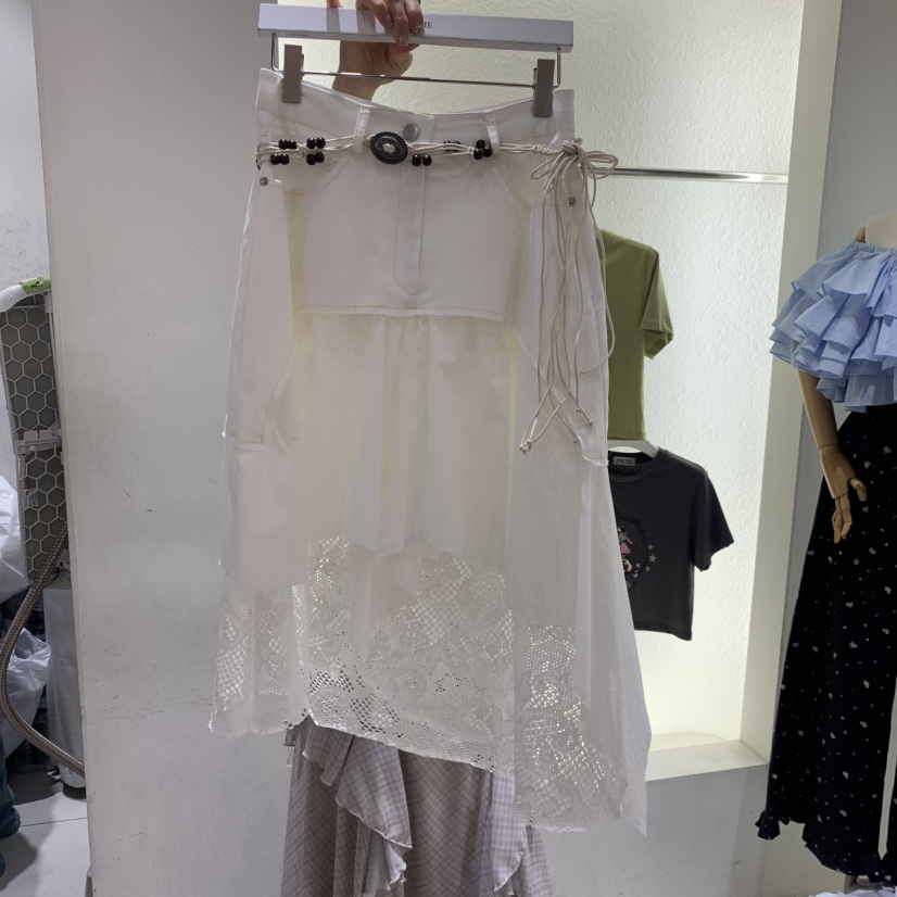 TYCHE韓國東大門直郵女裝新品熱賣半身裙中短裙不含腰帶蕾絲TYCHE半身裙/中短裙圖色2