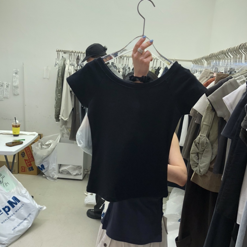 PADO韓國東大門直郵女裝新款推薦職業時尚熱賣休閑T恤插肩袖PADOT恤圖色2