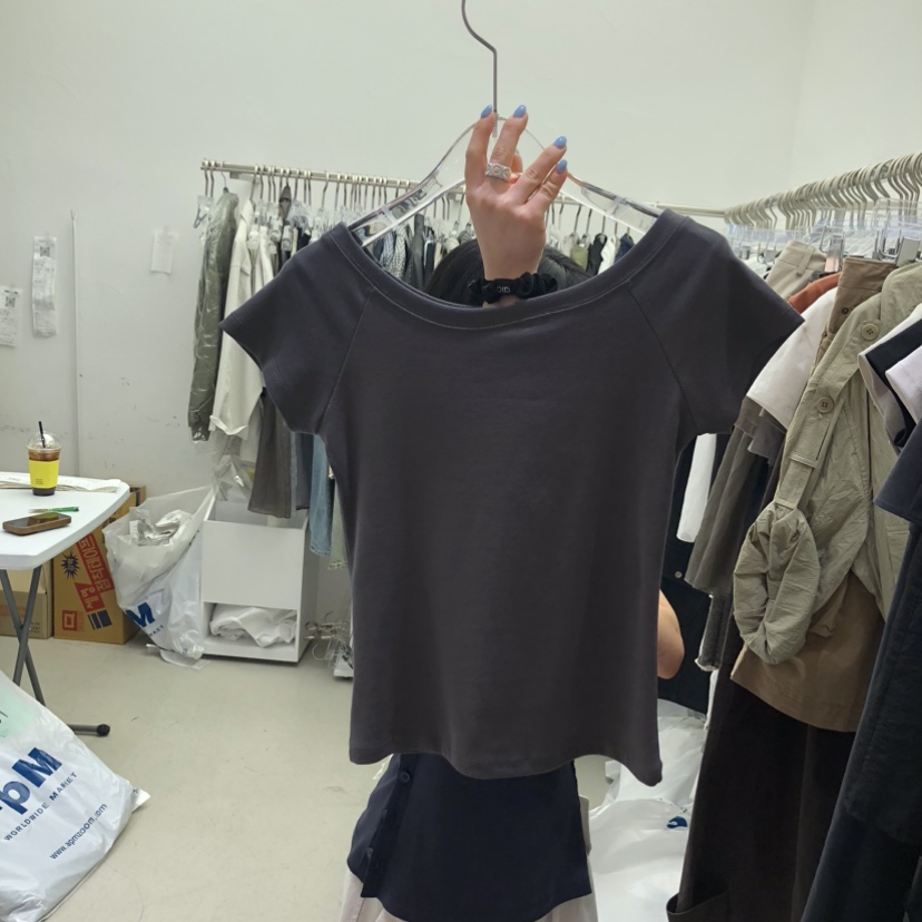 PADO韓國東大門直郵女裝新款推薦職業時尚熱賣休閑T恤插肩袖PADOT恤圖色5