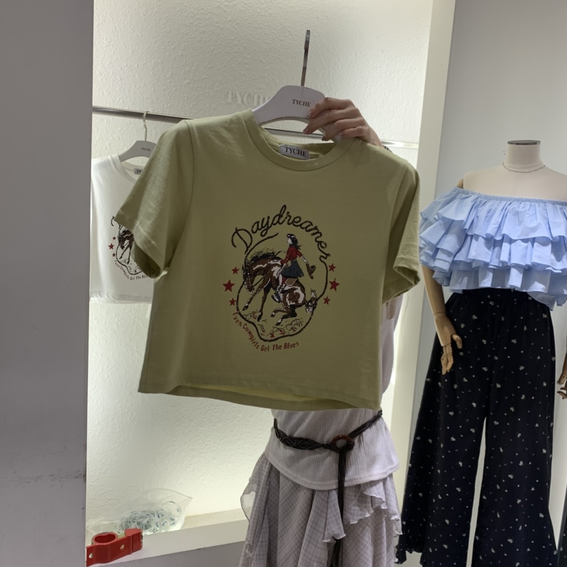 TYCHE韓國代購女士新品推薦職業時尚休閑人氣熱賣26春夏T恤TYCHET恤圖色2