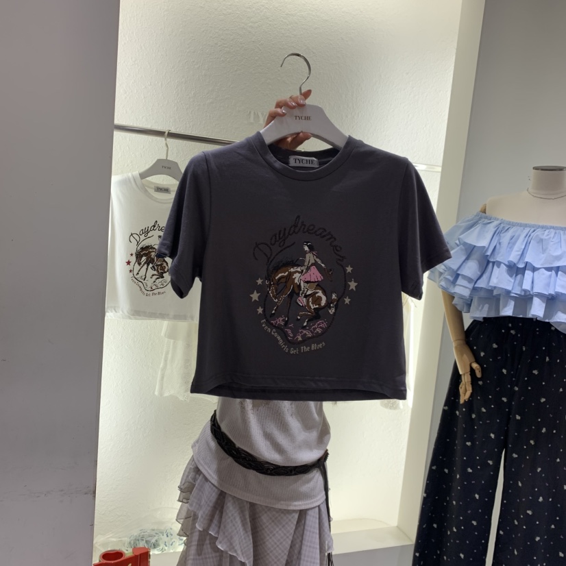 TYCHE韓國代購女士新品推薦職業時尚休閑人氣熱賣26春夏T恤TYCHET恤圖色3