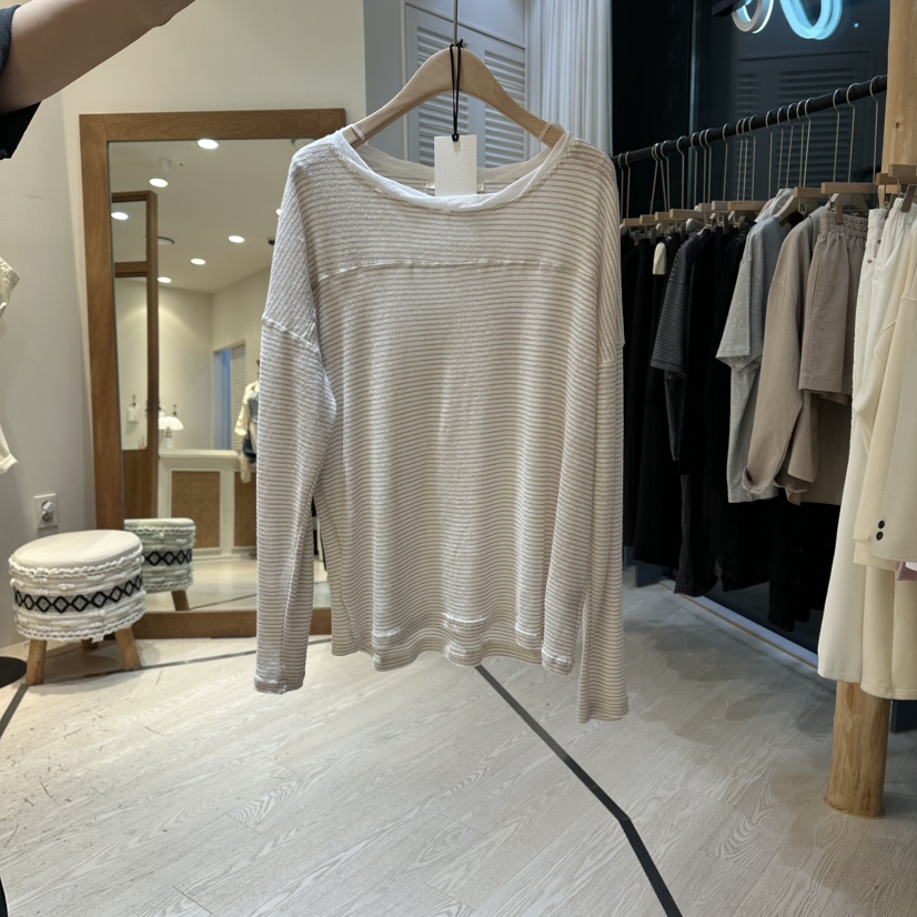 COPINER韓國直郵實拍女士新款職業休閑推薦時尚26春夏長袖T恤COPINER長袖T恤圖色1