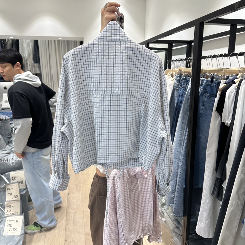 BRUNI/RICOTTA韓國代購女士新品時尚推薦26春夏夾克格子BRUNI/RICOTTA夾克