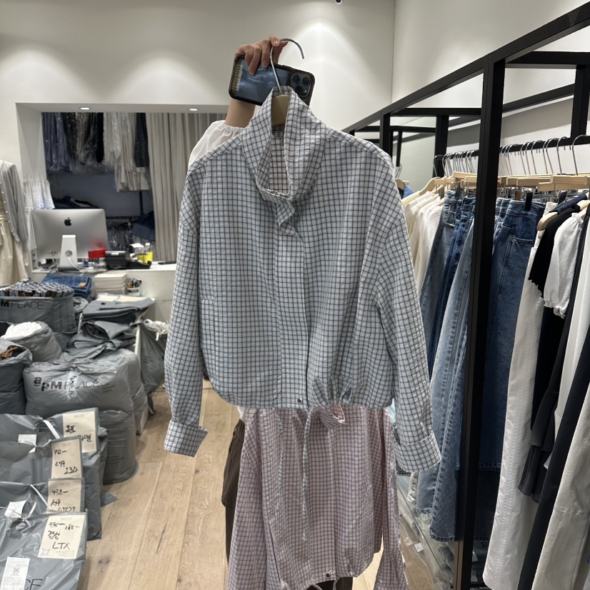 BRUNI/RICOTTA韓國代購女士新品時尚推薦26春夏夾克格子BRUNI/RICOTTA夾克圖色1