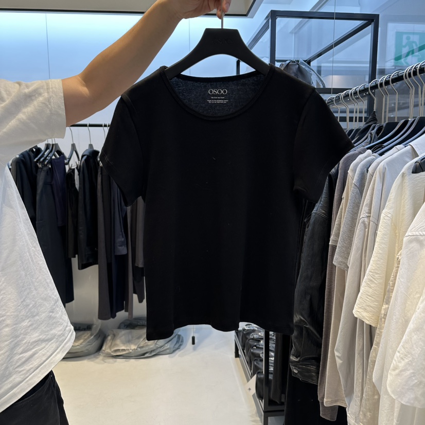 OSOO韓國代購女裝新品人氣職業26春夏時尚熱賣休閑推薦T恤OSOOT恤圖色5黑色