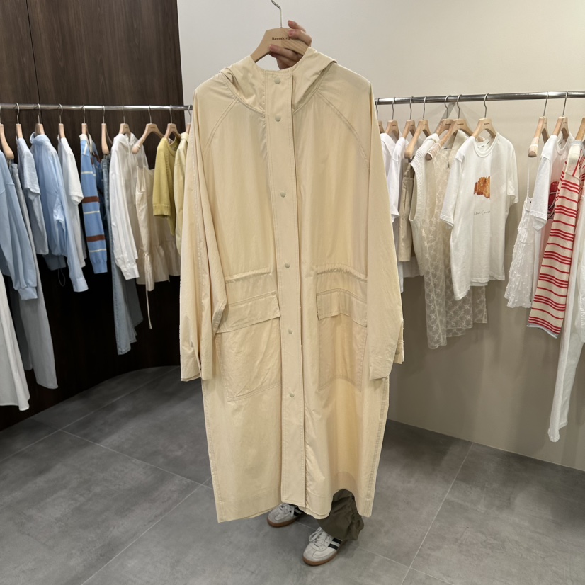 URBANSTORY/REMAKING韓國東大門代購女裝新款26春夏長款風衣Remaking/URBANSTORY長款風衣圖色3