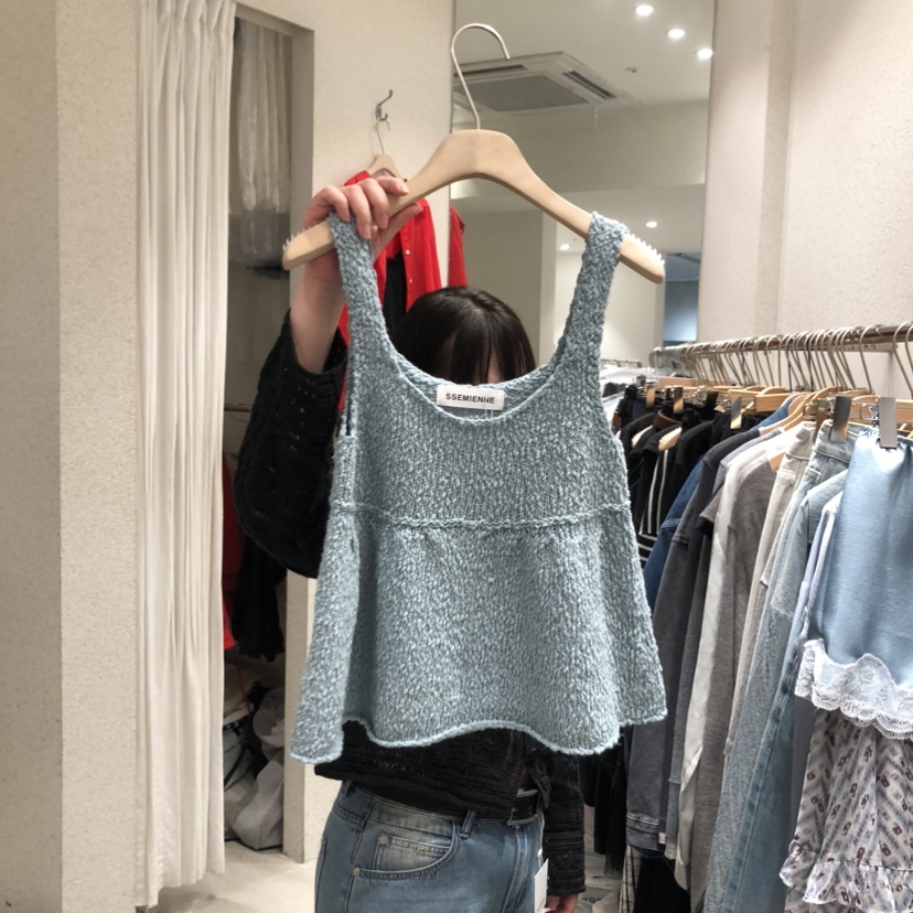 SSEMIENNE韓國代購女士新品職業推薦時尚休閑吊帶背心棉質SSENIQUE吊帶/背心圖色1