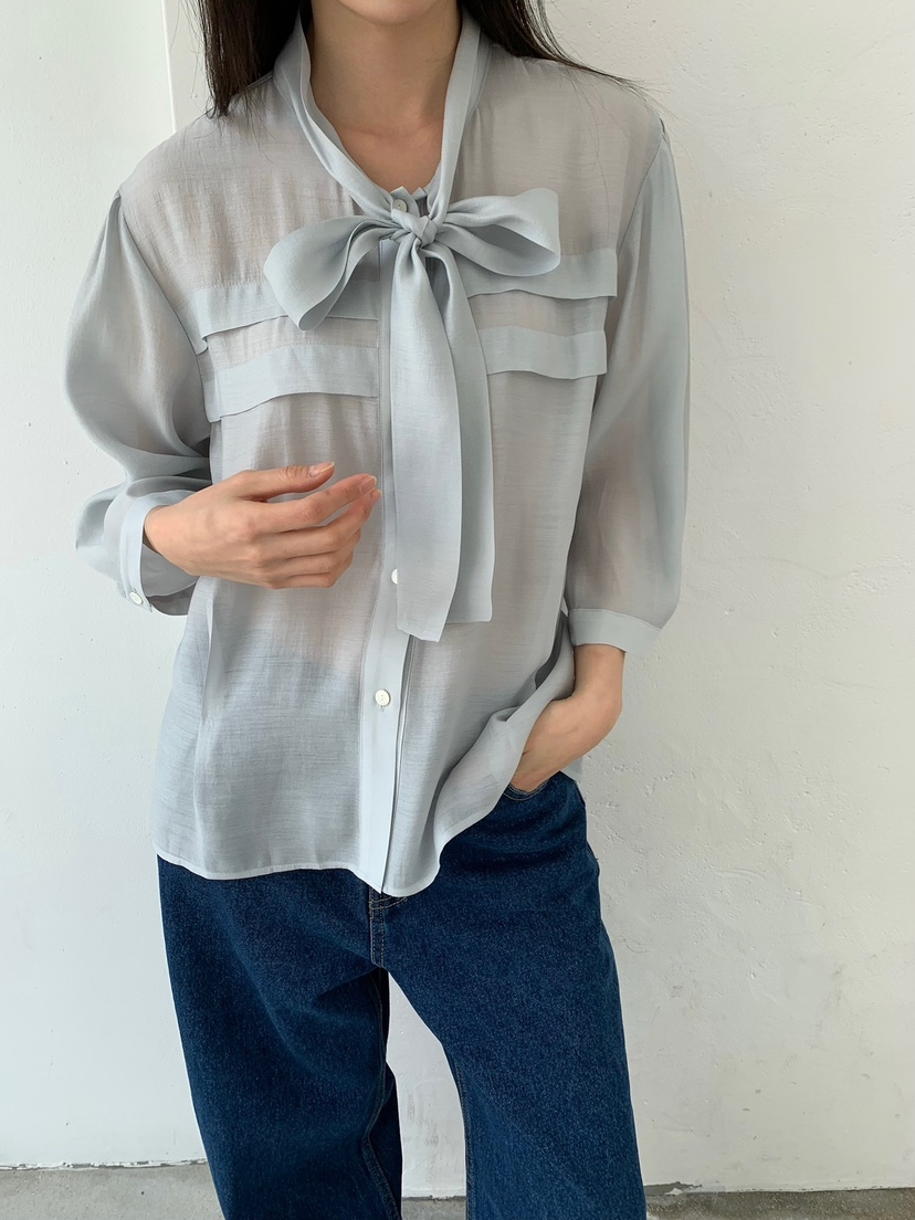 LOVE MY SANTA韓國東大門直郵女士新品26春夏襯衫蕾絲衫褶裥Santa/LOVE MY SANTA襯衫/蕾絲衫圖色2