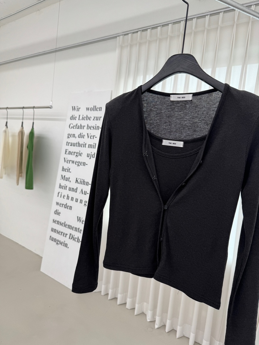 RED-A韓國直郵實拍女士新款推薦針織衫不含內搭羊毛衫蕾絲RED-A針織衫圖色4