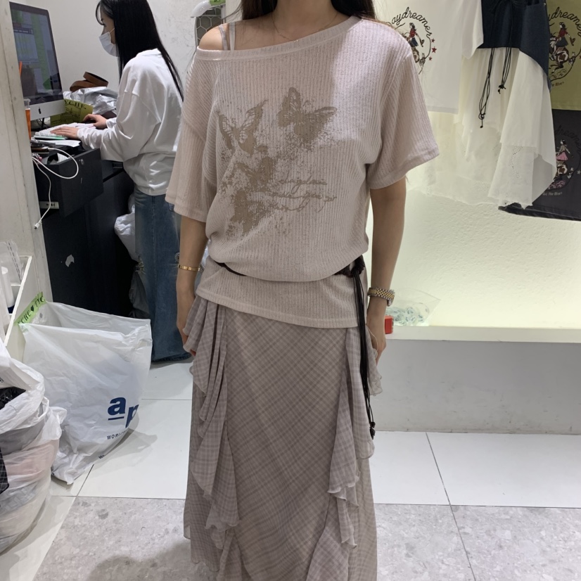 TYCHE韓國東大門代購女士新品職業推薦熱賣26春夏時尚T恤TYCHET恤圖色1