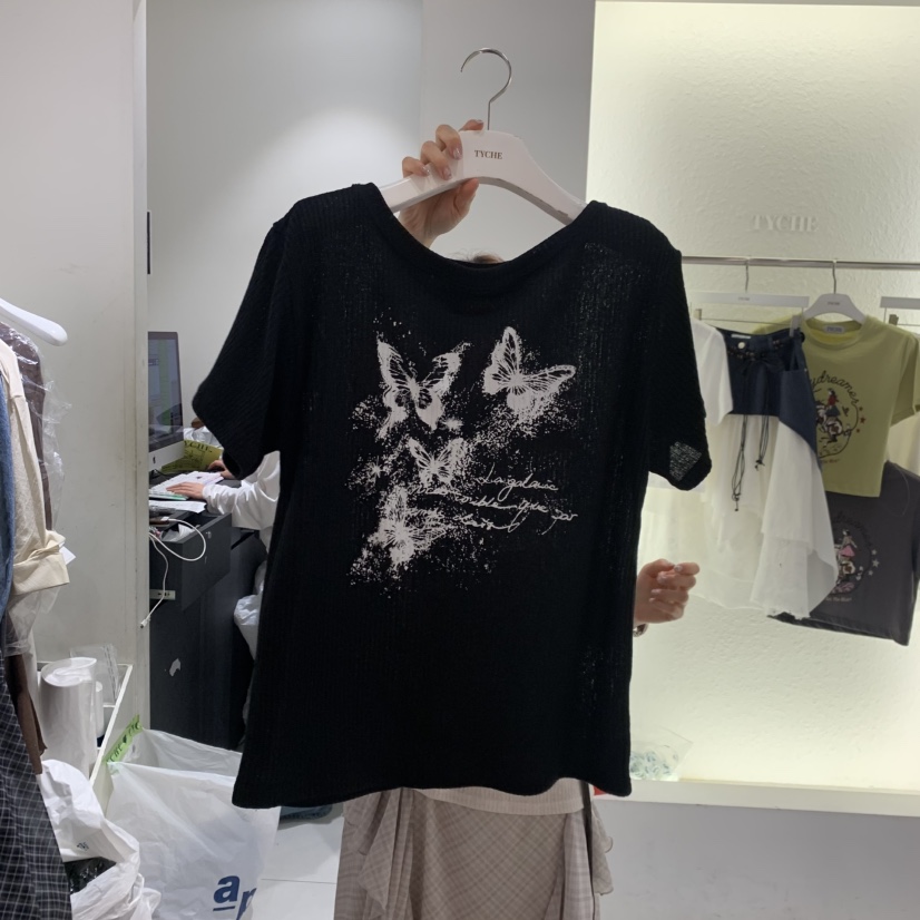 TYCHE韓國東大門代購女士新品職業推薦熱賣26春夏時尚T恤TYCHET恤圖色2