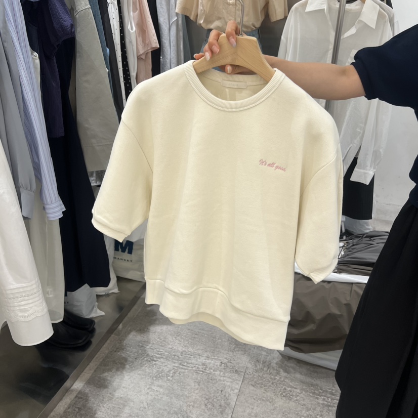 CHAE韓國直郵實拍女裝新品休閑時尚人氣推薦熱賣26春夏T恤短款CHAET恤圖色2