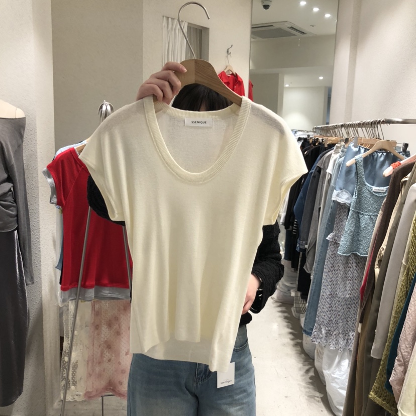 SSEMIENNE韓國代購女士新品推薦時尚職業熱賣休閑人氣T恤SSENIQUET恤圖色1