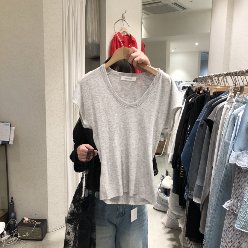 SSEMIENNE韓國代購女士新品推薦時尚職業熱賣休閑人氣T恤SSENIQUET恤圖色4