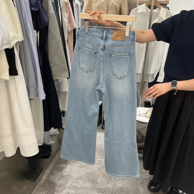 CHAE韓國直郵實拍女裝新品熱賣職業時尚26春夏推薦牛仔褲CHAE牛仔褲