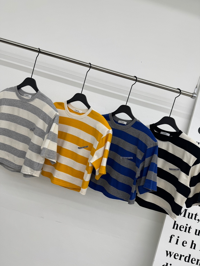 RED-A韓國代購女裝新品職業時尚推薦熱賣人氣26春夏T恤條紋RED-AT恤