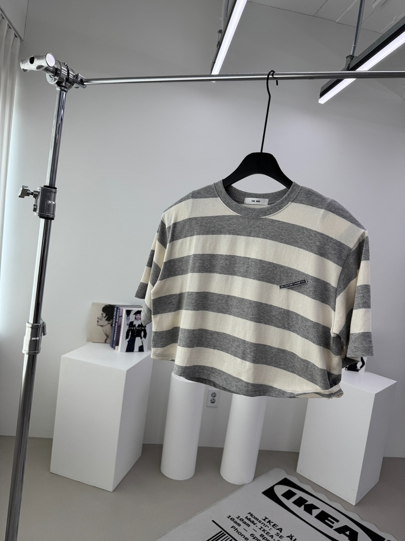 RED-A韓國代購女裝新品職業時尚推薦熱賣人氣26春夏T恤條紋RED-AT恤圖色2