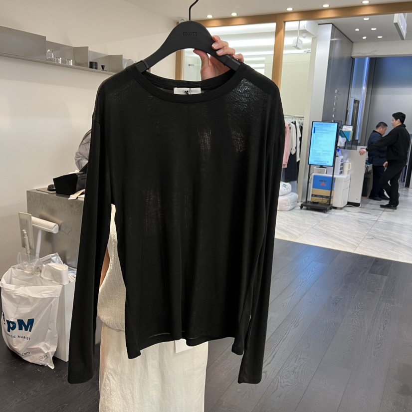 OBJECT韓國直郵女士新款熱賣時尚26春夏人氣休閑長袖T恤寬松OBJECT長袖T恤圖色3