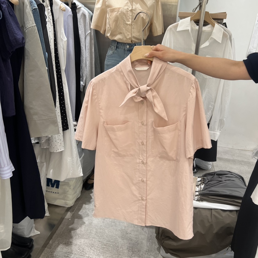 CHAE韓國直郵女裝新款休閑26春夏熱賣職業時尚襯衫蕾絲衫CHAE襯衫/蕾絲衫圖色2