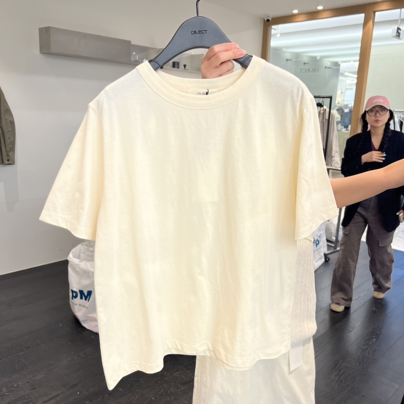 OBJECT韓國直郵女裝新品職業休閑熱賣人氣推薦時尚26春夏T恤OBJECTT恤圖色2