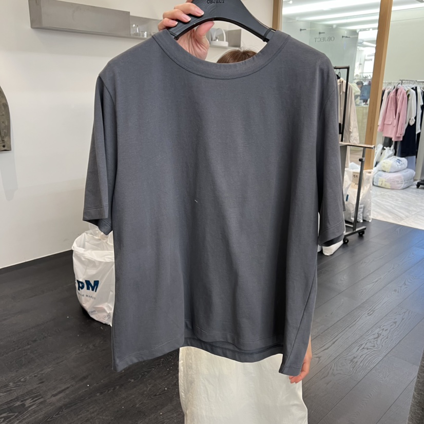 OBJECT韓國直郵女裝新品職業休閑熱賣人氣推薦時尚26春夏T恤OBJECTT恤圖色3