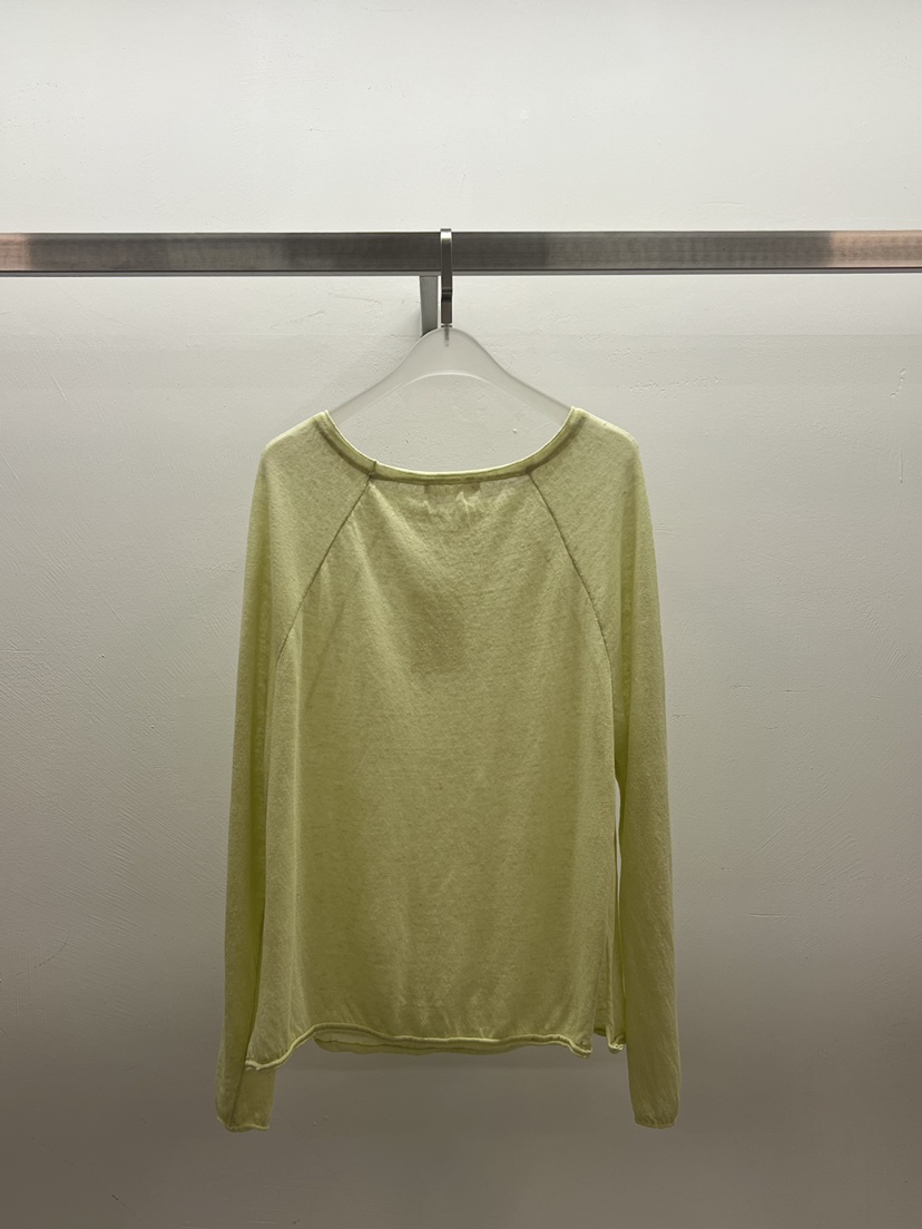 WEARABLE-L韓國直郵女裝新品職業人氣休閑熱賣長袖T恤透明WEARABLE長袖T恤