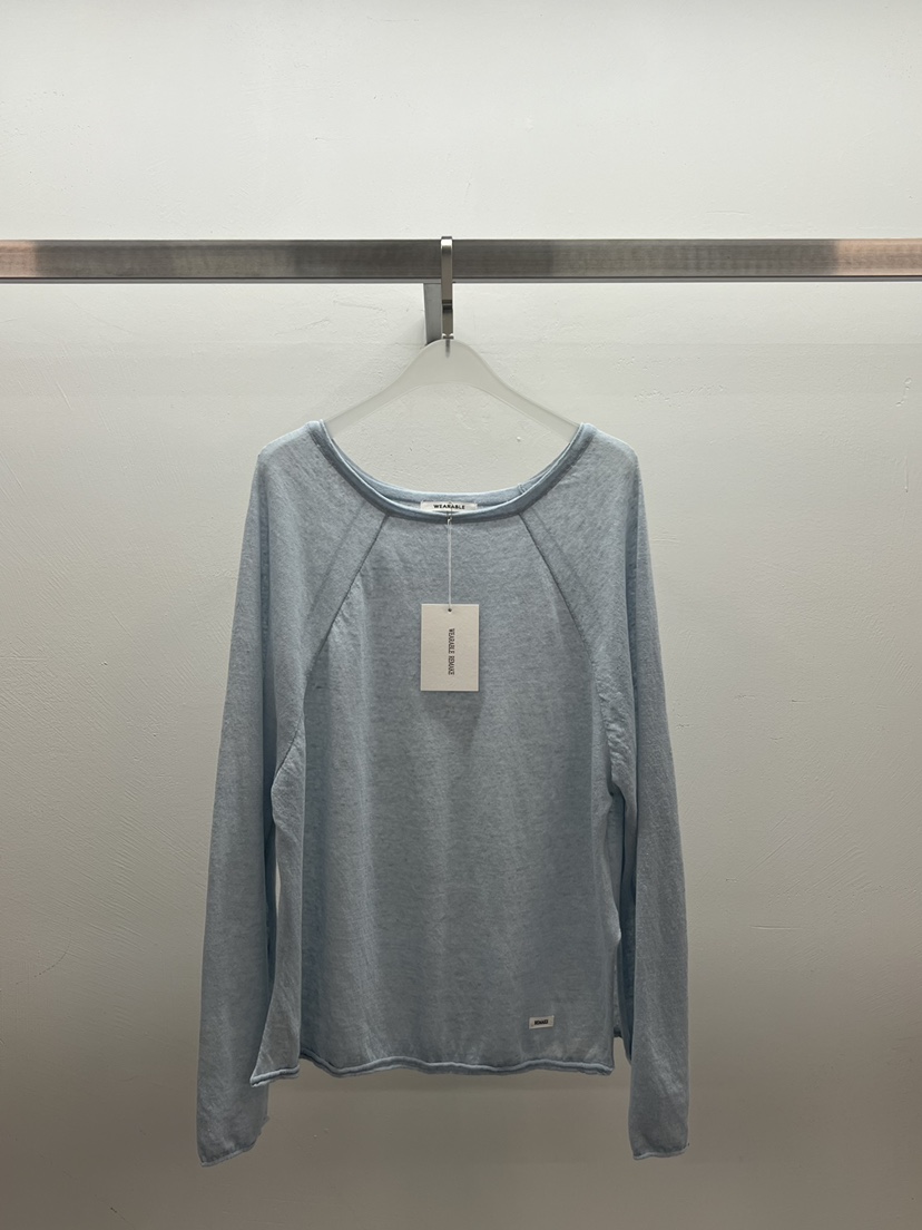 WEARABLE-L韓國直郵女裝新品職業人氣休閑熱賣長袖T恤透明WEARABLE長袖T恤圖色3