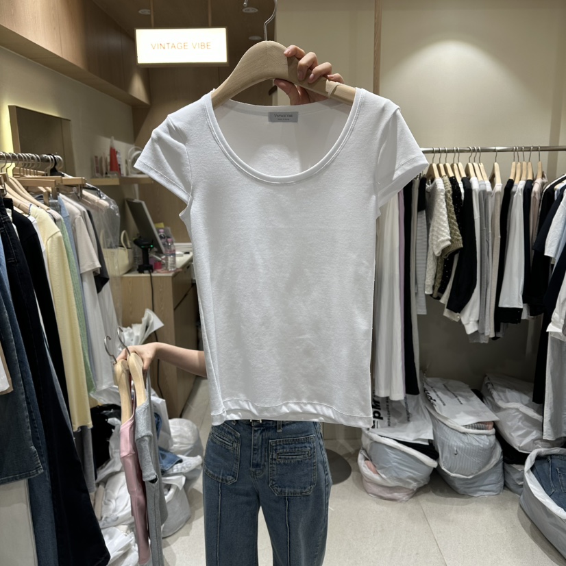 VINTAGE VIBE韓國代購女裝新款職業時尚熱賣推薦休閑T恤VINTAGE VIBET恤圖色2