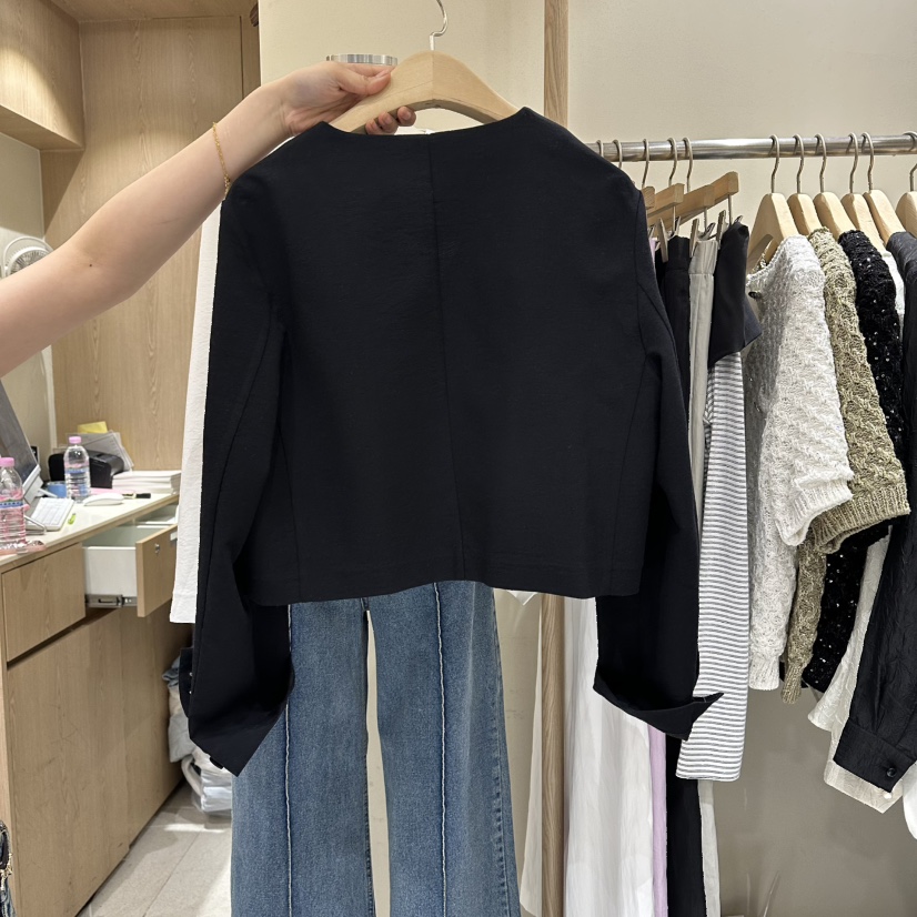 VINTAGE VIBE韓國直郵女士新款人氣職業26春夏夾克亞麻布VINTAGE VIBE夾克