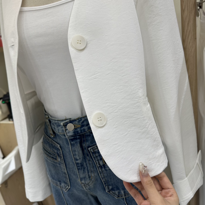 VINTAGE VIBE韓國直郵女士新款人氣職業26春夏夾克亞麻布VINTAGE VIBE夾克