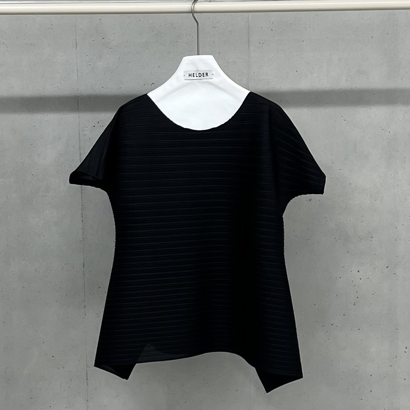 HELDER-P韓國直郵女裝新款休閑26春夏熱賣時尚T恤高領褶裥HELDERT恤圖色2黑色